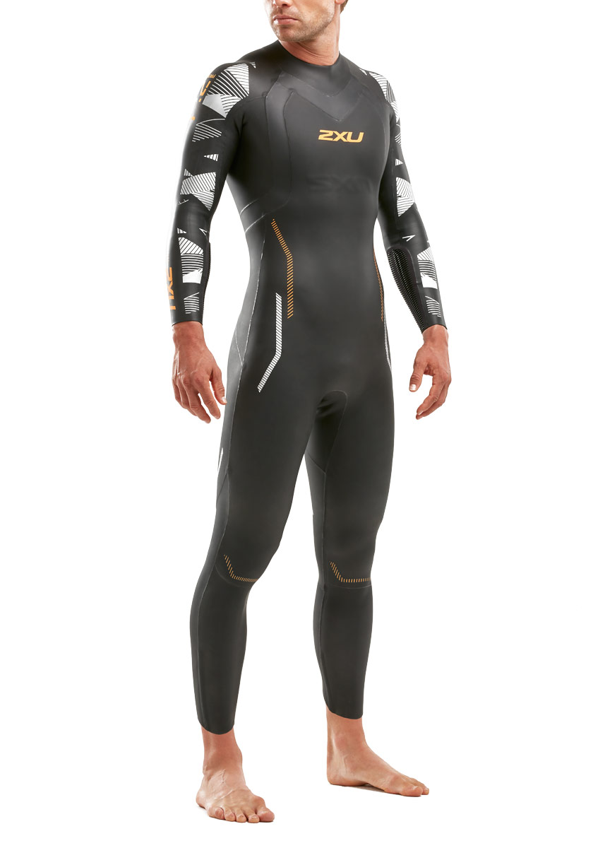 2XU Men's P:2 Propel Wetsuit - Black/Orange | ProSwimwear